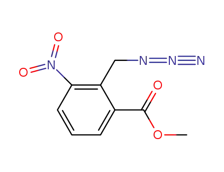 Molecular Structure of 825655-17-2 (Benzoic acid, 2-(azidomethyl)-3-nitro-, methyl ester)