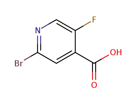 Molecular Structure of 885588-12-5 (2-Bromo-5-fluoroisonicotinic acid)