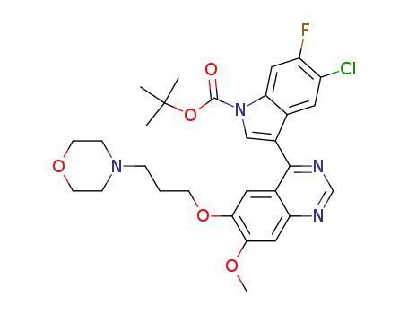 tert-butyl 5-chloro-6-fluoro-3-[7-methoxy-6-(3-morpholin-4-ylpropoxy)quinazolin-4-yl]indole-1-carboxylate