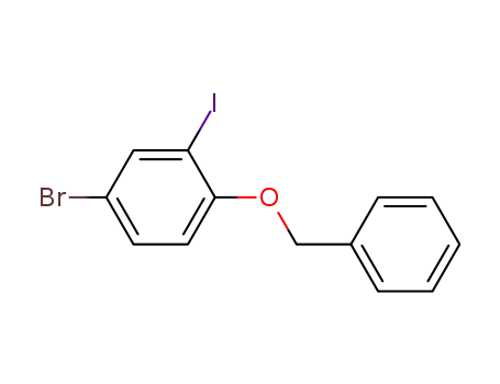 Molecular Structure of 612833-66-6 (1-Benzyloxy-4-bromo-2-iodo-benzene)