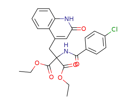 ethyl 2-(4-chlorobenzamido)-2-ethoxyoxo-3-[2-(1H)-quinolin-4-yl]propionate