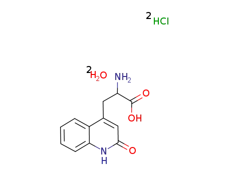2-amino-3-[2(1H)-quinolinone-4-yl]propionic acid dihydrochloride dihydrate