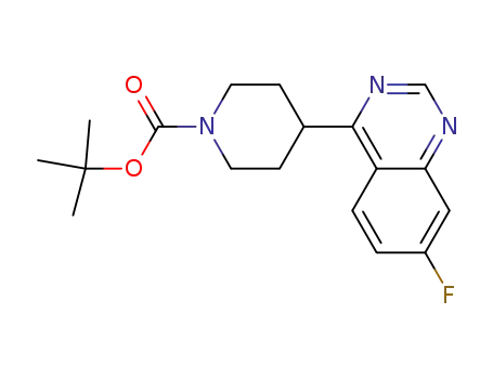 4-(7-fluoro-quinazolin-4-yl)-piperidine-1-carboxylic acid tert-butyl ester