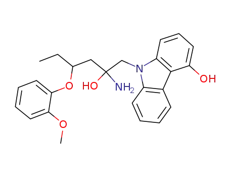 1-[carbazolyl-(4)-oxy]-3-[1-(2-methoxyphenoxy)-propyl-2-amino]-propan-2-ol