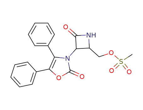 cis-3-(4,5-diphenyl-2-oxo-4-oxazolin-3-yl)-4-oxo-2-azetidinylmethyl mesylate