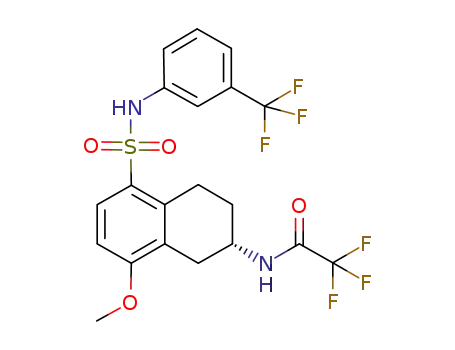 2,2,2-trifluoro-N-[(2S)-8-methoxy-5-({[3-(trifluoromethyl)phenyl]amino}sulfonyl)-1,2,3,4-tetrahydronaphthalen-2-yl]acetamide