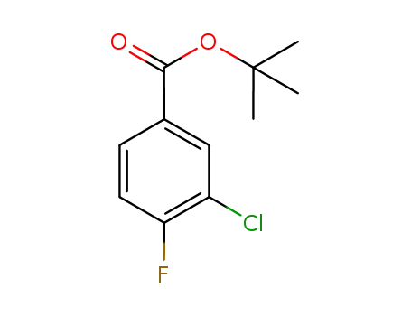 Molecular Structure of 570407-88-4 (Benzoic acid, 3-chloro-4-fluoro-, 1,1-dimethylethyl ester)