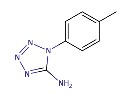 Molecular Structure of 39889-77-5 (1-(4-methylphenyl)-1H-tetrazol-5-amine)