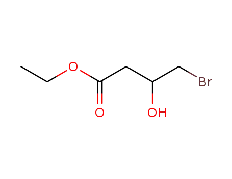 Molecular Structure of 32224-01-4 (Butanoic acid, 4-bromo-3-hydroxy-, ethyl ester)