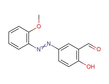 Molecular Structure of 92682-48-9 (Benzaldehyde, 2-hydroxy-5-[(2-methoxyphenyl)azo]-)