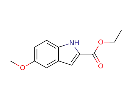 Molecular Structure of 4792-58-9 (ETHYL 5-METHOXYINDOLE-2-CARBOXYLATE)