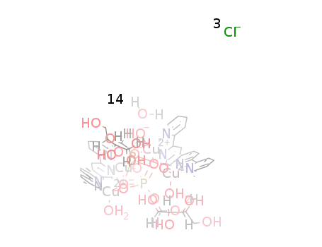 [Cu4(μ-OH)(μ-(α-D-glycopyranose-1-phosphate)2(2,2'-bipyridyl)4(H2O)2]Cl3*14H2O
