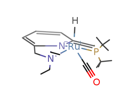 Molecular Structure of 863971-63-5 (Carbonylhydrido[6-(di-t-butylphosphinomethylene)-2-(N,N-diethylaminomethyl)-1,6-dihydropyridine]ruthenium(II), min. 98%)