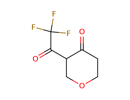 4H-Pyran-4-one, tetrahydro-3-(trifluoroacetyl)- (9CI)