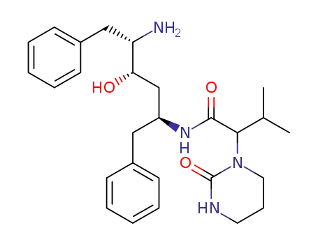 (2S,3S,5S)-2-amino-3-hydroxy-5-(2S-(1-tetrahydropyramid-2-only)-2-methylbutanoyl)-amino-1,6-diphenylhexane