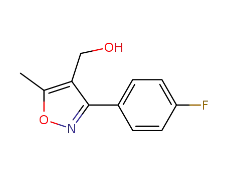 Molecular Structure of 1018297-63-6 (3-(4-fluorophenyl)-5-Methyl-4-IsoxazoleMethanol)