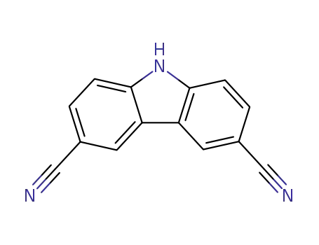 Molecular Structure of 57103-03-4 (9H-Carbazole-3,6-dicarbonitrile)