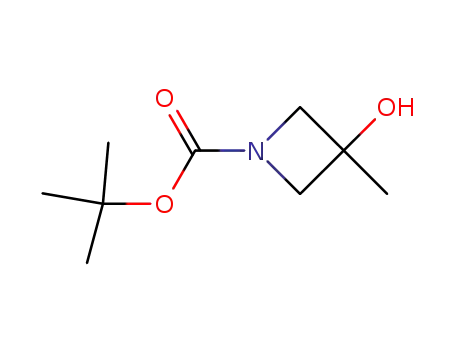 Molecular Structure of 1104083-23-9 (3-Hydroxy-3-methyl-azetidine-1-carboxylic acid tert-butyl ester)