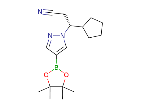 (3R)-3-CYCLOPENTYL-3-[4-(4,4,5,5-TETRAMETHYL-1,3,2-DIOXABOROLAN-2-YL)-1H-PYRAZOL-1-YL]PROPANENITRILE