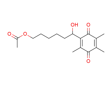 Molecular Structure of 58186-18-8 (2,5-Cyclohexadiene-1,4-dione,
2-[6-(acetyloxy)-1-hydroxyhexyl]-3,5,6-trimethyl-)