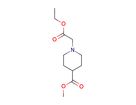 Molecular Structure of 95566-71-5 (4-(methoxycarbonyl)-1-Piperidineacetic acid ethyl ester)