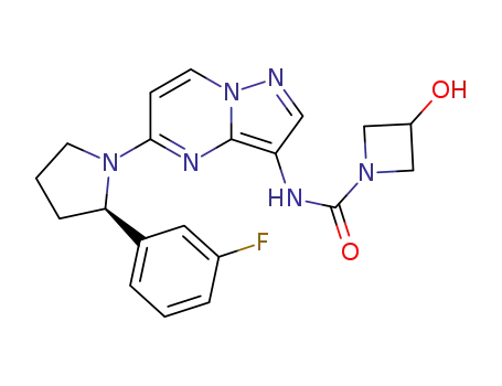 (R)-N-(5-(2-(3-fluorophenyl)pyrrolidin-1-yl)pyrazolo[1,5-a]pyrimidin-3-yl)-3-hydroxyazetidine-1-carboxamide