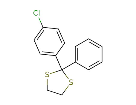 Molecular Structure of 6008-75-9 (1,3-Dithiolane, 2-(4-chlorophenyl)-2-phenyl-)
