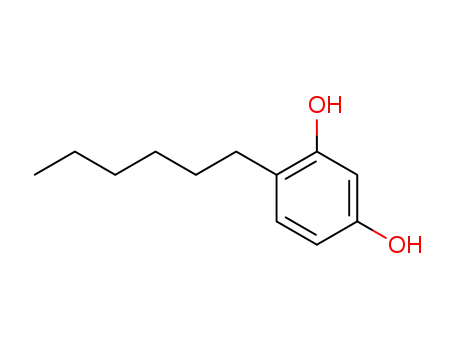 Molecular Structure of 136-77-6 (4-Hexyl-1,3-benzenediol)