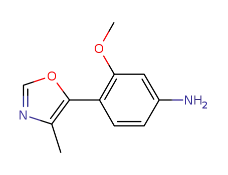 3-methoxy-4-(4-methyloxazol-5-yl)aniline