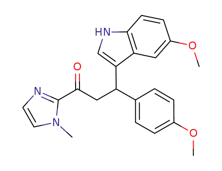 3-(5-methoxy-1H-indol-3-yl)-3-(4-methoxyphenyl)-1-(1-methyl-1H-imidazol-2-yl)propan-1-one
