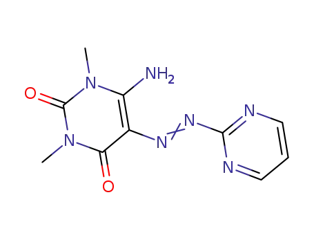 6-amino-1,3-dimethyl-5-[(2-pyrimidyl)diazenyl]uracil