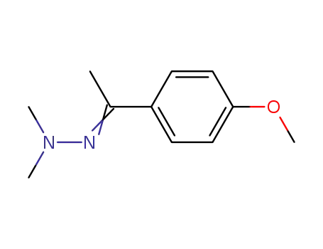 Molecular Structure of 5757-98-2 (Ethanone, 1-(4-methoxyphenyl)-, dimethylhydrazone)