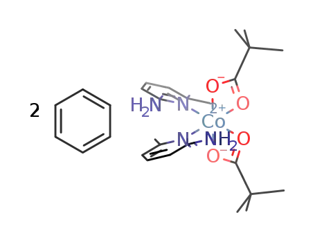 di(2-amino-6-methylpyridino)di(η2-O,O'-trimethylacetato)monocobalt(II) - benzene (1/2)