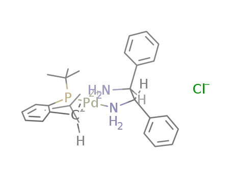 (R,SS)/(S,SS)-[1-[2-(di-tert-butulphosphino)phenyl]ethyl-C1,P](1,2-diphenylethane-1,2-diamine-N,N)palladium(II) chloride