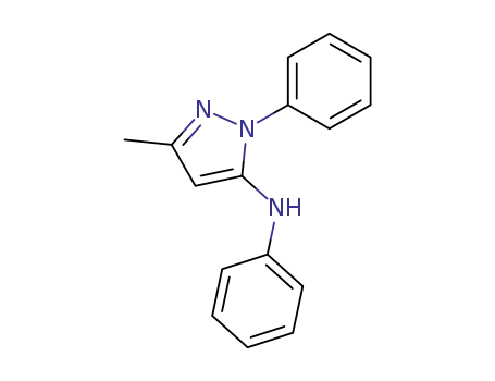 Molecular Structure of 22896-71-5 (1H-Pyrazol-5-amine, 3-methyl-N,1-diphenyl-)