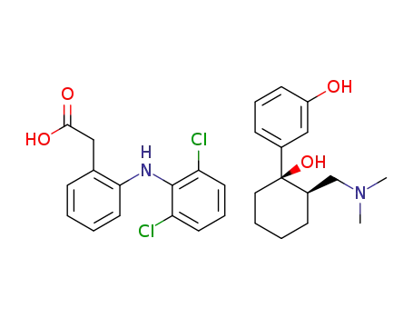 (+)-O-desmethyl-tramadol diclofenac salt