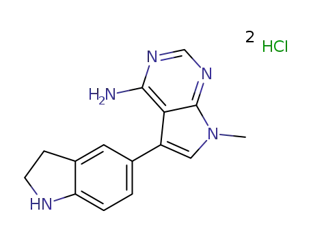5-(2,3-dihydro-1H-indol-5-yl)-7-methyl-7H-pyrrolo[2,3-d]pyrimidin-4-amine dihydrochloride