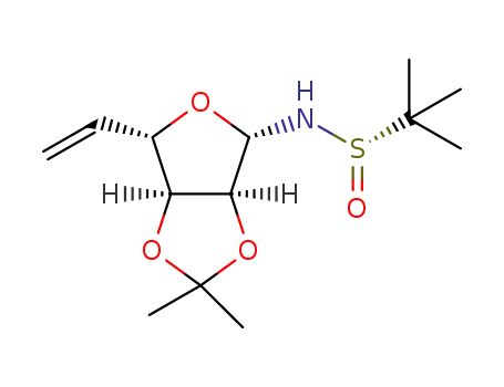 (S)-N-((3aS,4R,6S,6aS)-2,2-dimethyl-6-vinyl-tetrahydrofuro[3,4-d][1,3]dioxol-4-yl)-2-methylpropane-2-sulfinamide