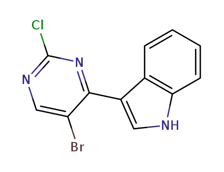 Molecular Structure of 1356962-87-2 (3-(5-broMo-2-chloropyriMidin-4-yl)-1H-indole)