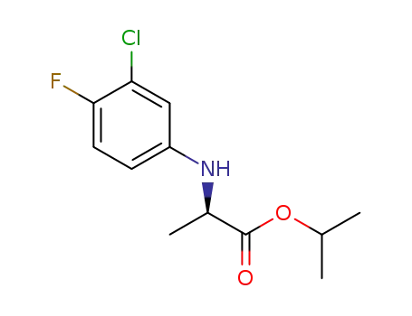 Molecular Structure of 62836-63-9 (D-Alanine, N-(3-chloro-4-fluorophenyl)-, 1-methylethyl ester)
