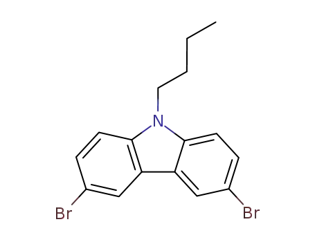 Molecular Structure of 121602-03-7 (3,6-Dibromo-9-butyl-9H-carbazole)