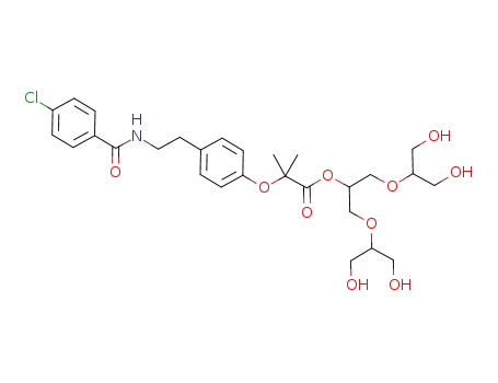 1,3-bis(1,3-dihydroxypropan-2-yloxy)propan-2-yl 2-(4-(2-(4-chlorobenzamido)ethyl)phenoxy)-2-methylpropanoate
