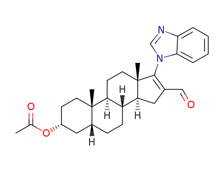 (3R,5R,10S,13S)-17-(1H-benzo[d]imidazol-1-yl)-16-formyl-10,13-dimethyl-2,3,4,5,6,7,8,9,10,11,12,13,14,15-tetradecahydro-1H-cyclopenta[a]phenanthren-3-yl acetate