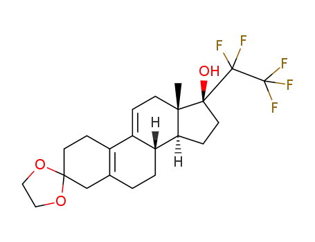 3,3-ethylenedioxy-17β-hydroxy-17-(1,1,2,2,2-pentafluoroethyl)-estra-5(10),9(11)-diene