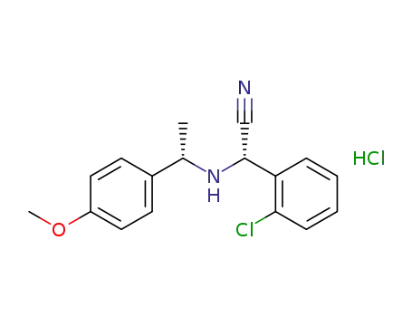 (2S)-(2-chlorophenyl){[(1S)-1-(4-methoxyphenyl)ethyl]amino}acetonitrile hydrochloride