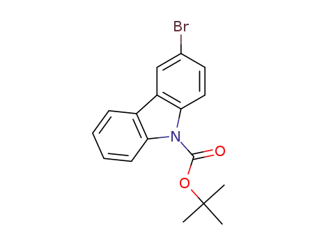 Molecular Structure of 1257248-29-5 (tert-butyl 3-bromo-9H-carbazole-9-carboxylate)
