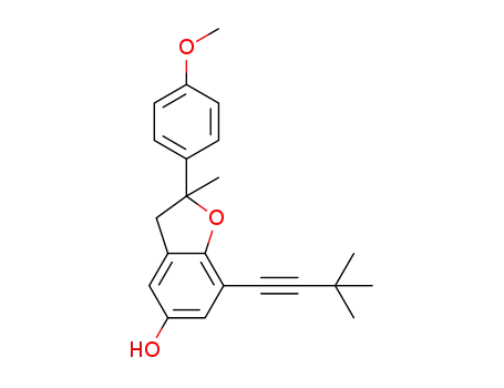 7-(3,3-dimethylbut-1-ynyl)-2-(4-methoxyphenyl)-2-methyl-2,3-dihydrobenzofuran-5-ol