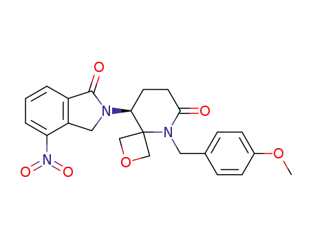 (-)-5-(4-methoxybenzyl)-9-(4-nitro-1-oxoisoindolin-2-yl)-2-oxa-5-azaspiro[3.5]nonan-6-one