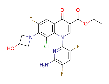 1-(6-amino-3,5-difluoro-2-pyridyl)-8-chloro-6-fluoro-1,4-dihydro-7-(3-hydroxy-1-azetidinyl)-4-oxo-3-quinolinecarboxylic acid ethyl ester
