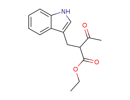 Molecular Structure of 100956-30-7 (1H-Indole-3-propanoic acid, a-acetyl-, ethyl ester)